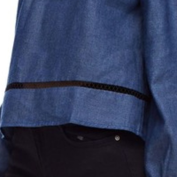 Last One‼️ Denim Chambray Off the Shoulder Top - Picture 5 of 5